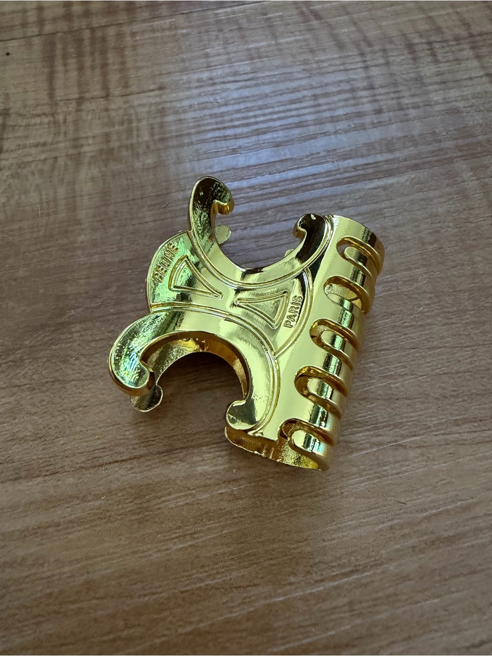 Gold Sculptural Hair Claw